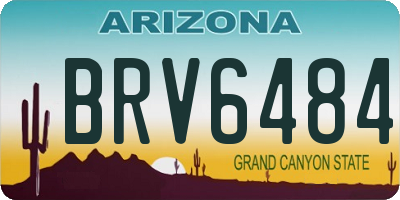 AZ license plate BRV6484