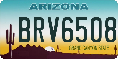 AZ license plate BRV6508