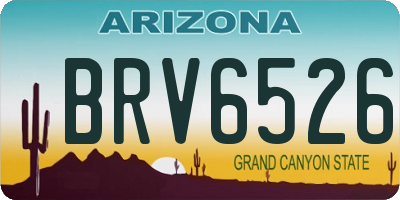 AZ license plate BRV6526
