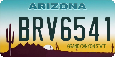 AZ license plate BRV6541