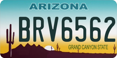 AZ license plate BRV6562
