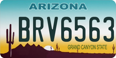 AZ license plate BRV6563