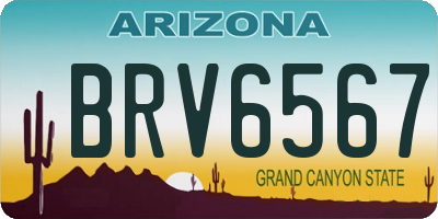 AZ license plate BRV6567