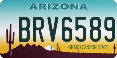 AZ license plate BRV6589