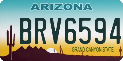 AZ license plate BRV6594