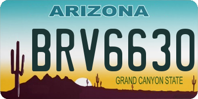 AZ license plate BRV6630