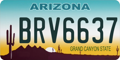 AZ license plate BRV6637