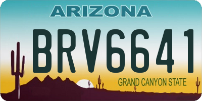 AZ license plate BRV6641