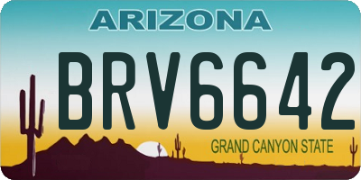 AZ license plate BRV6642