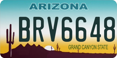 AZ license plate BRV6648