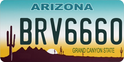AZ license plate BRV6660