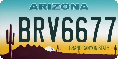 AZ license plate BRV6677