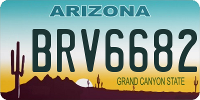 AZ license plate BRV6682