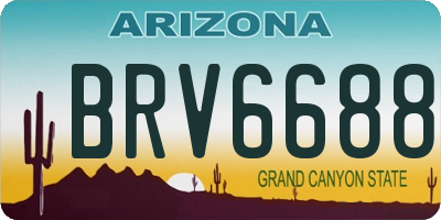 AZ license plate BRV6688