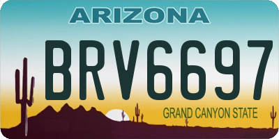 AZ license plate BRV6697