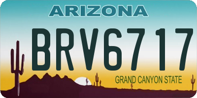 AZ license plate BRV6717