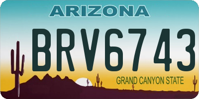 AZ license plate BRV6743