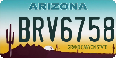 AZ license plate BRV6758