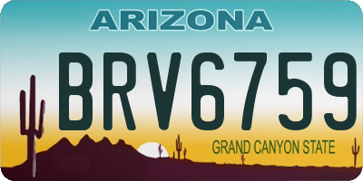 AZ license plate BRV6759