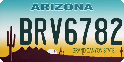 AZ license plate BRV6782
