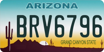 AZ license plate BRV6796