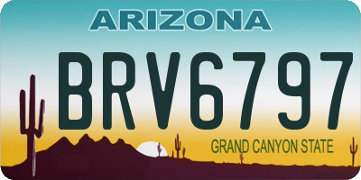 AZ license plate BRV6797