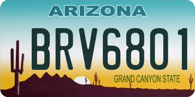 AZ license plate BRV6801