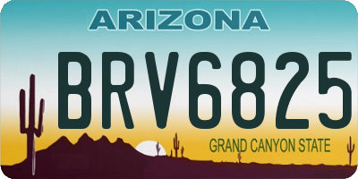 AZ license plate BRV6825