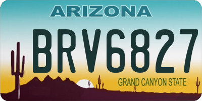 AZ license plate BRV6827