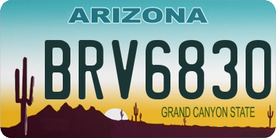 AZ license plate BRV6830
