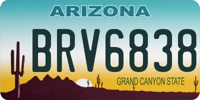 AZ license plate BRV6838