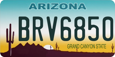AZ license plate BRV6850