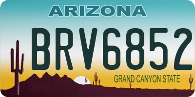 AZ license plate BRV6852