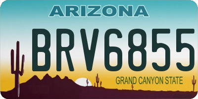 AZ license plate BRV6855