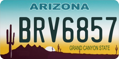 AZ license plate BRV6857