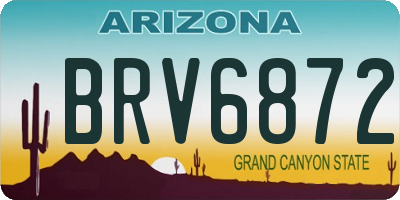 AZ license plate BRV6872