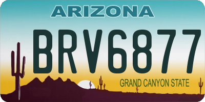 AZ license plate BRV6877