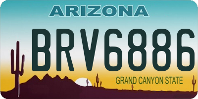 AZ license plate BRV6886