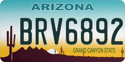 AZ license plate BRV6892