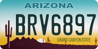 AZ license plate BRV6897