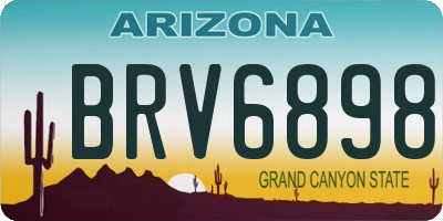 AZ license plate BRV6898