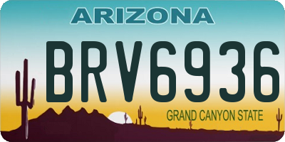 AZ license plate BRV6936