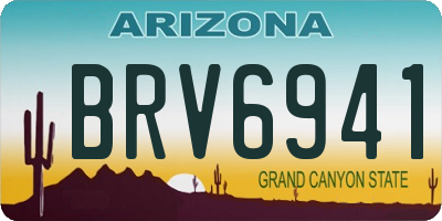 AZ license plate BRV6941