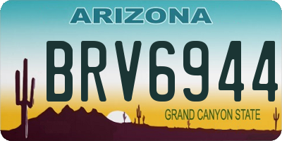 AZ license plate BRV6944
