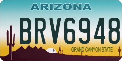 AZ license plate BRV6948