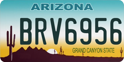 AZ license plate BRV6956