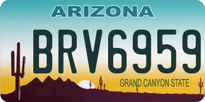 AZ license plate BRV6959