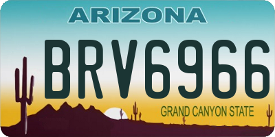 AZ license plate BRV6966
