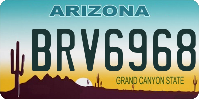 AZ license plate BRV6968