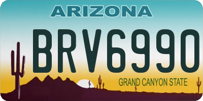 AZ license plate BRV6990
